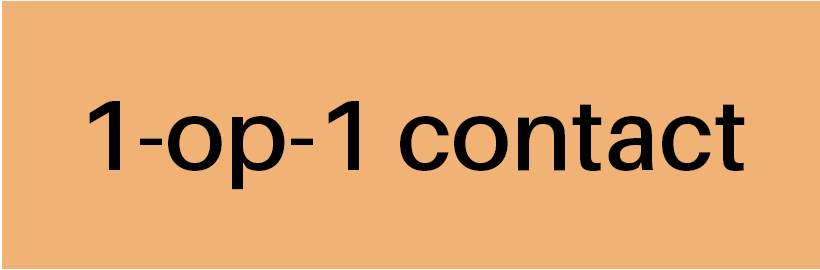 1-op-1 contact