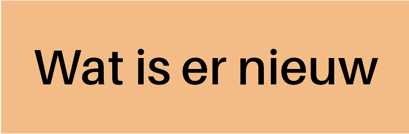 Wat is er nieuw